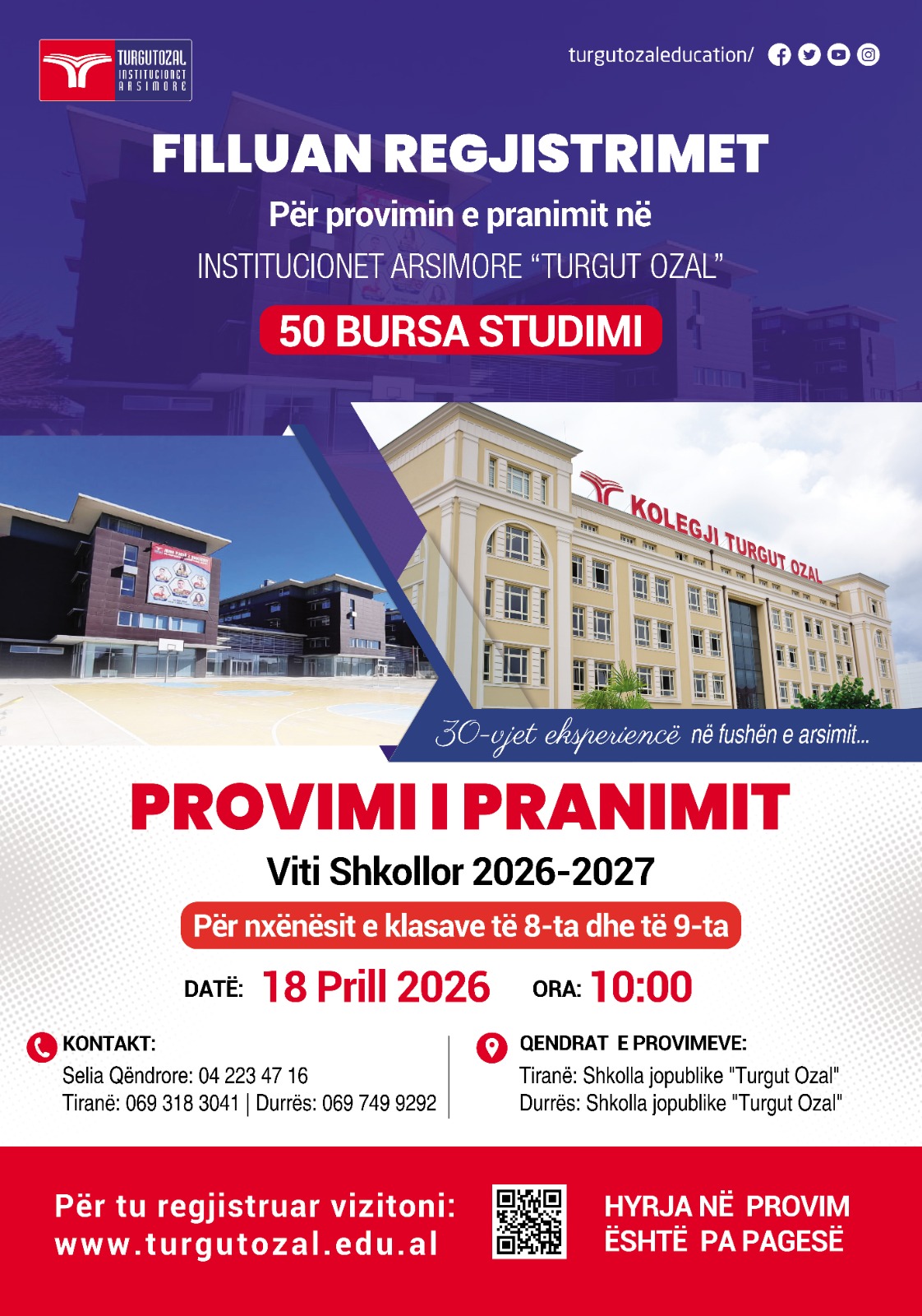 Provimi i pranimit poster